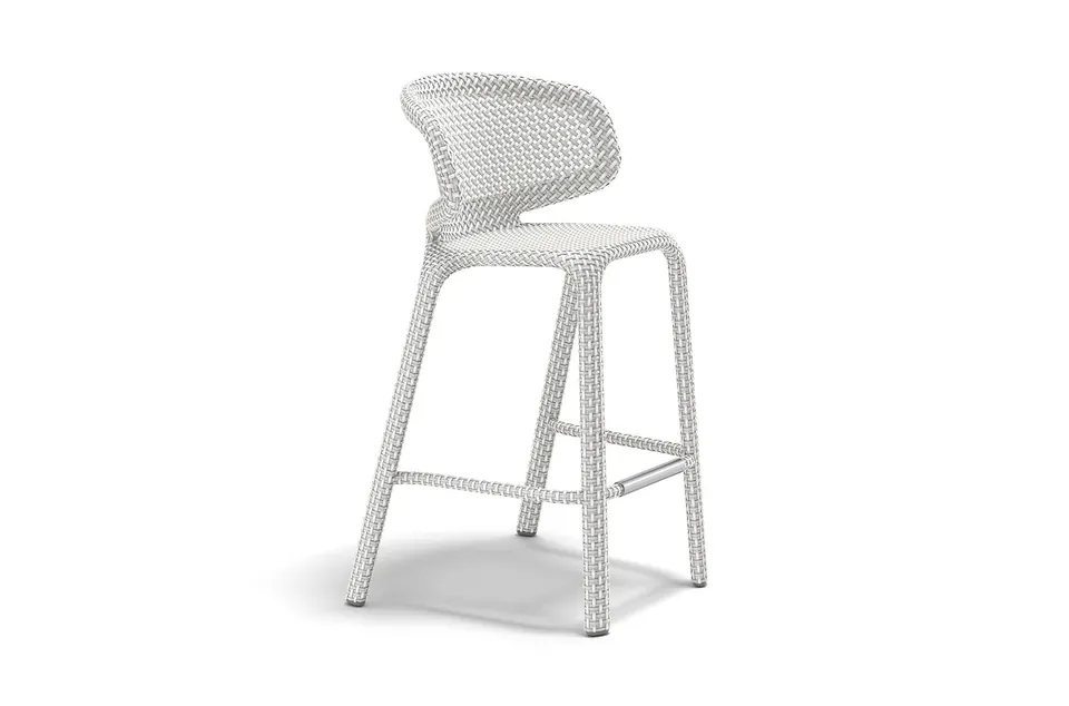 Dedon Seashell Nuo counter height barstool, studio photo